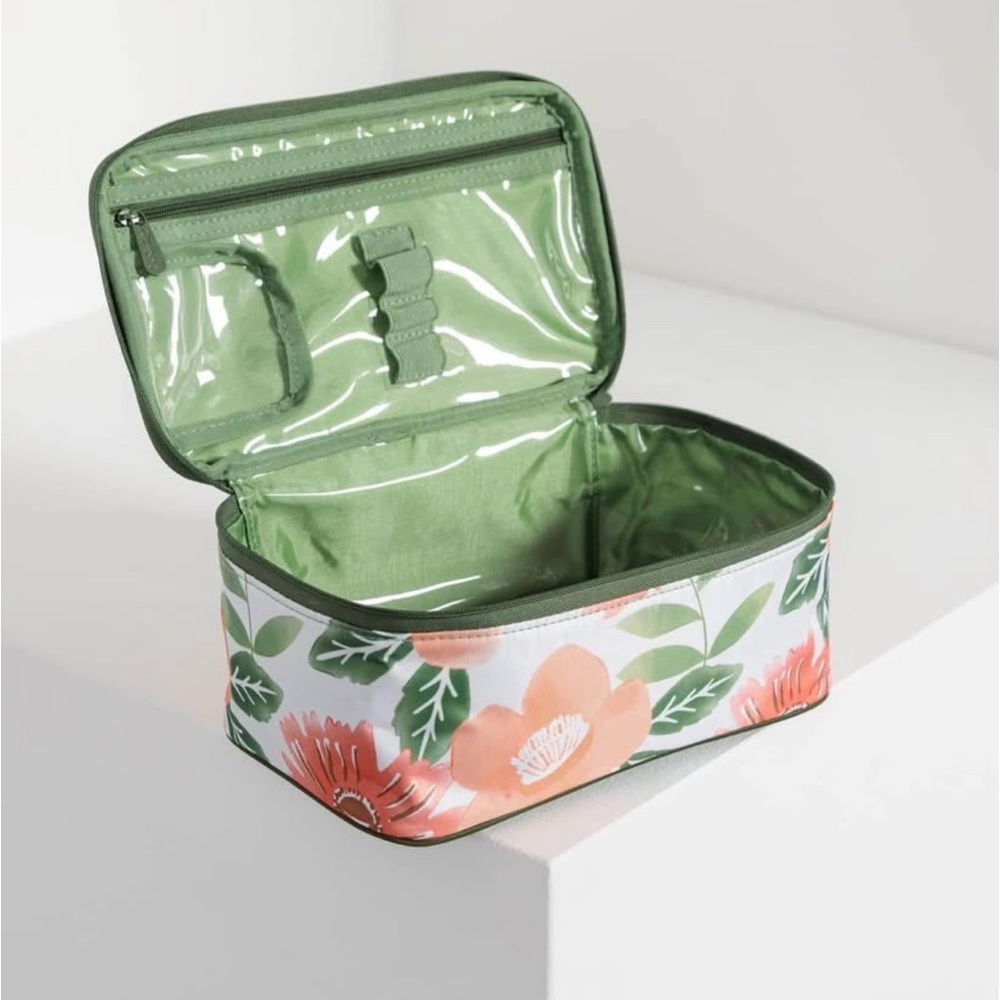 NEW Thirty-One Morning Floral Glamour Case Cosmetic Bag